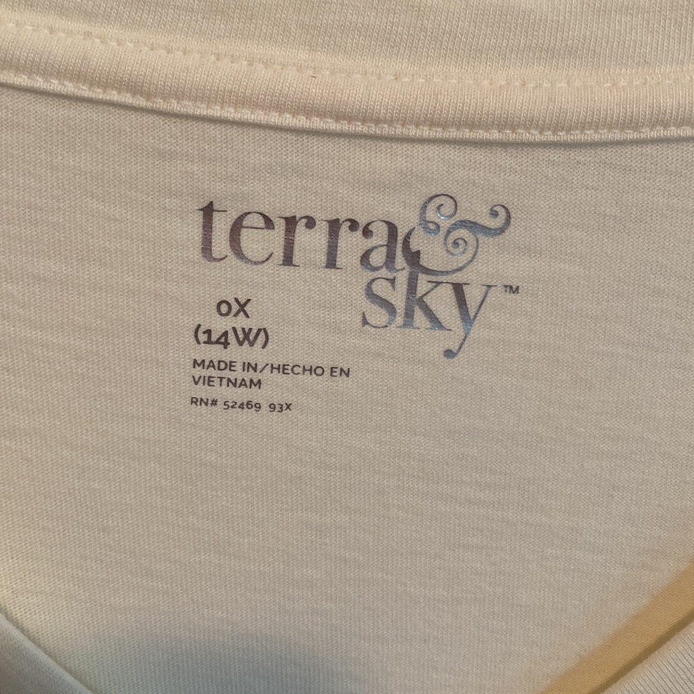 Terra & Sky Cream V-Neck T-Shirt - Picture 3 of 3